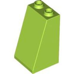 3684-34 Dakpan 75 graden 2x2breedx3 (open of dichte noppen) lime NIEUW *1L163