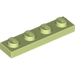 3710-158 Platte plaat 1x4 geelgroen NIEUW *1L172+3+4