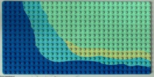 3857px1-38G Basisplaat 16x32 strand groen, licht gebruikt *3K000