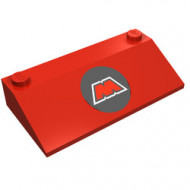 3939p68-5G Dakpan 33 graden 3x6 M:Tron Logo rood gebruikt *5R000