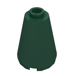 3942c-80 Kegel 2x2x2 volledig open nop groen, donker NIEUW *1L046