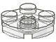4032-12 Platte plaat 2x2 rond transparant NIEUW *1L210