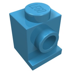 4070-72G Steen 1x1 met koplamp blauw, Maersk gebruikt *1R001