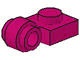 4081b-71 Platte plaat 1x1 met gesloten clip (dikke ring) magenta NIEUW *1L289/5