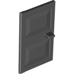 4131-11G Deur 2x4x5- met twee dichte panelen (zie frame 4130) zwart gebruikt *