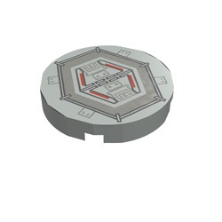 4150px24-9G Tegel 2x2 rond Hexagonal klep lichtgrijs (klassiek) gebruikt *5T07-05
