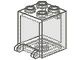 4345-12G Box 2x2x2 opening voorkant open noppen transparant gebruikt *5K000