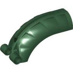 44140-80G Bionicle Rahkshi rugbescherming met gleuf groen, donker gebruikt *