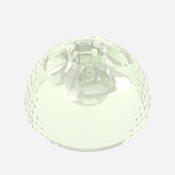 44359-118G Spaceball 3x3 top (1/2 bol) transparant, lichtgevend gebruikt *