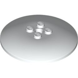 44375b-1G Schotel 6x6 MASSIEVE noppen wit gebruikt *1R024
