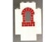 4444pb01-1G Kasteelmuur 2x5x6 met rood raam- steenmotief wit gebruikt *