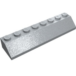 4445-86G Dakpan 45 graden 8x2 grijs, licht (blauwachtig) gebruikt *1L414