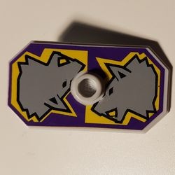 48494pb01-99G Schild- rechthoekig, grijs-geel Danju (Wolf) grijs, zeer licht (blauwachtig) gebruikt *0L0000
