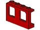 4863-5G Raam 1x4x2 paneel- 2x2 gaatjes onderin- glas:4862 (2 nodig) (loc 04-04) rood gebruikt *L11-9
