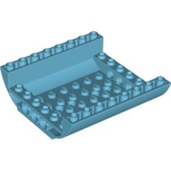 54091-156 Omgekeerde dakpan 8x8x2 dubbel (vliegtuig) blauw, middenazuur NIEUW *1L000