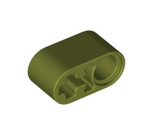 60483-155 Technic, Hefbalk 1x2 dik met PINGAT en ASGAT groen, olijf NIEUW *1DT00