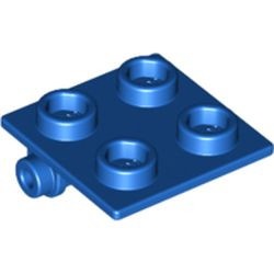 6134-7G Scharnierplaat- top 2x2 (L01-14) blauw gebruikt *1L0000