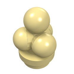 6254-33 IJsco vijf bolletjes (Sinaasappel) geel, licht NIEUW *0W008
