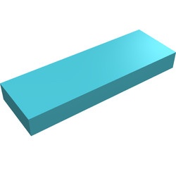63864-156 Tegel 1x3 blauw, middenazuur NIEUW *1L110+11