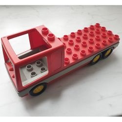 6422c01-5G DUPLO Truck met gele wielen (PAKKETPOST) rood gebruikt *