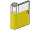 801-3G Deur 1x3x3 links met ruit boven verticale hendel geel gebruikt *1L0000