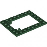 92107-80 Platte plaat 6x8 met trapgat voor luik lnge scharnier groen, donker NIEUW *3R0000