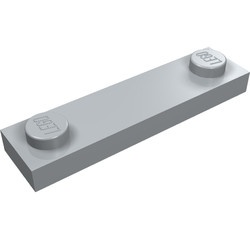 92593-86 Platte plaat 1x4 twee noppen buitenkant grijs, licht (blauwachtig) NIEUW *1L328