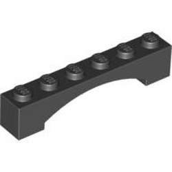 92950-11G Steen, boog 1x6x1 hoog VERHOOGDE BOOG zwart gebruikt *1R000