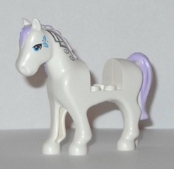 93083c01pb06-1 Friends paard Blauwe ogen, lavender manen en staart (Pegasus) wit NIEUW *5K000