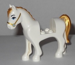 93083c01pb15-1 Friends paard Middenblauwe ogen,gouden manen en staart wit NIEUW *5K000