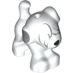 93088pb06-1 Staande hond met vacht over de ogen wit NIEUW *0D000