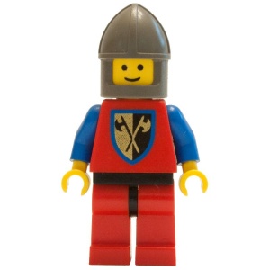 cas110G Crusader Axe - Chin-Guard, rode benen, no quiver gebruikt *0M0000