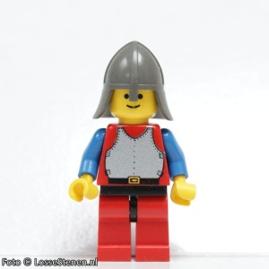 cas200G Chain Mail - Borstplaat, zwarte helm met nekbeschermer, rode benen met zwarte heupen gebruikt *0M0000