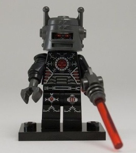 col08-1 Slechte robot met raygun, tr rode stok ;lengte 3 en standaard NIEUW *0M0000