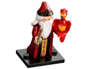 colhp2-2 HP Albus Dubledore met phoenix, wand, standaard NIEUW *0M0000