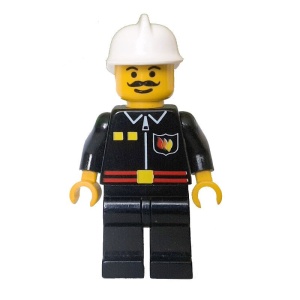 firec017G Brandweer - New Chief met witte Brandweer helm gebruikt *0M0000