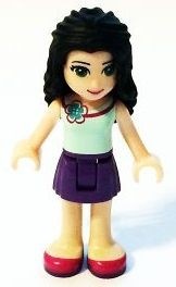 frnd108 Friends-Emma, donkerpaars skirt aqua topje NIEUW *2M0000