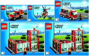 INS60004 60004 BOUWBESCHRIJVING- Brandweerkazerne (5 boekjes) gebruikt *