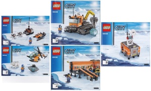 INS60036-G 60036 BOUWBESCHRIJVING- Arctic Base Camp (5 boekjes) gebruikt *