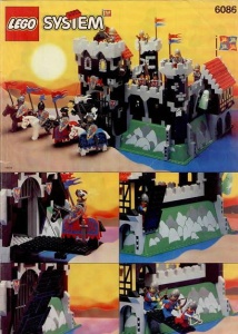 INS6086-G 6086 BOUWBESCHRIJVING- Black Knight's Castle gebruikt *LOC RBS