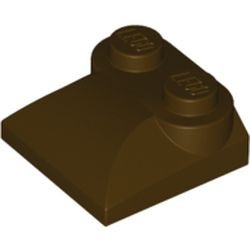 LEGO 47457-120G Steen 2x2x 2/3 twee noppen, gebogen einde (kikker) bruin, donker gebruikt *4626861