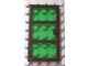 x39c03-11 Deur 1x4x6 met 3 panelen met groen glas zwart NIEUW *