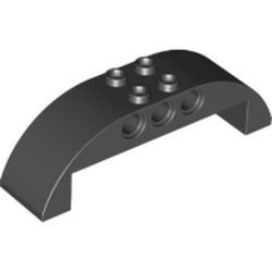 11290-11 Dakpan gebogen 2x8x2 (oa vliegtuig cabine) zwart NIEUW *1L000