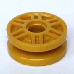 13971-115 Wiel 18x8mm met 6x2 spaken met binnenring goud, parel NIEUW *5W000
