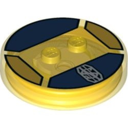 18605c02pb19-19G Dimensions platform met twee noppen en donkerblauwe achtergrond transparant geel gebruikt *5S040