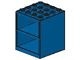 2-7G Kast 4x4x4 voor laatjes zonder deurgaten (PAKKETZENDING) blauw gebruikt *1O004