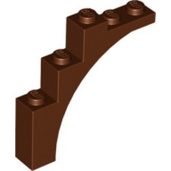 2339-88 Steen, halve boog 1x5x4 (trapsgewijs) bruin, roodachtig NIEUW *1L258+260