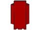 2345-5G Kasteelmuur 3x3x6 hoek rood gebruikt *3D000