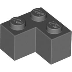 2357-85G Steen 2x2 hoek grijs, donker (blauwachtig) gebruikt *1L071