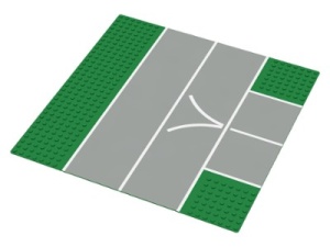 2360px1-6G Vliegveldplaat 32x32 met splitsing en V"motief groen gebruikt *3K000